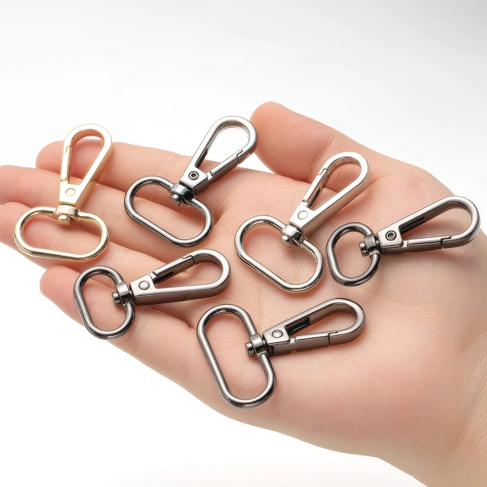 5pcs 14/16/20/25/32/38mm Swivel Lobster Clasp Keychains Closure For Rotating Hook Key Fob Carabiner Bag Making Supplies Crafts