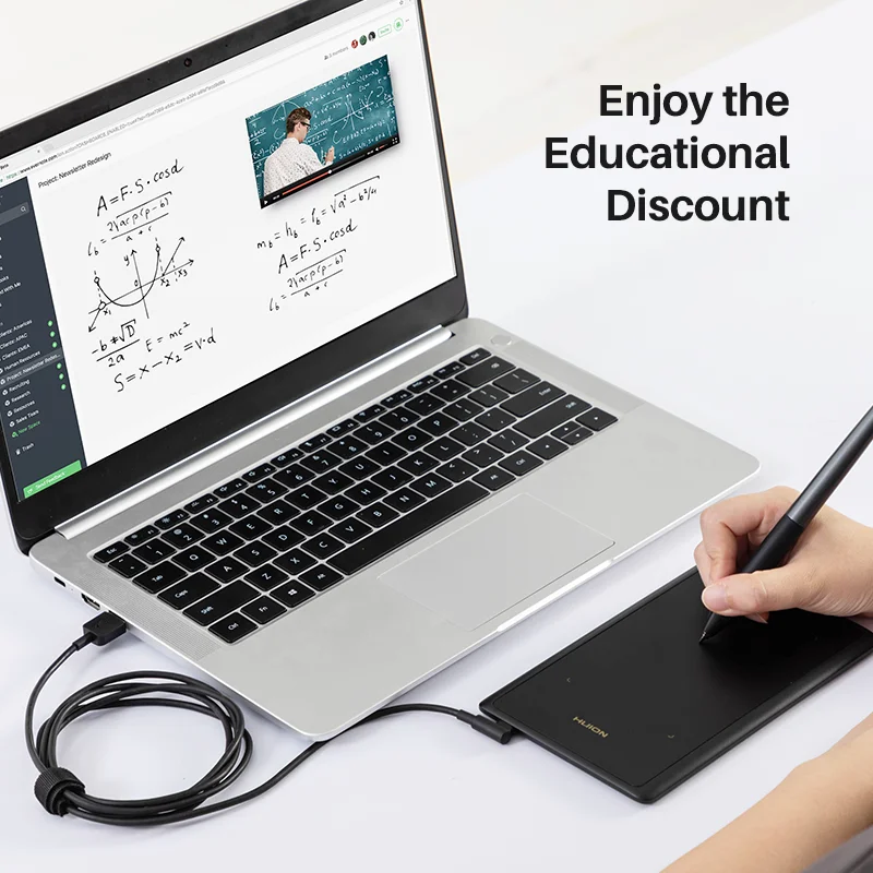 4x2.6 Inch Huion H420X Graphics Tablet Drawing Tablets Ultra Thin Signature Pad Type C Easy Connect to Android Phone Windows PC