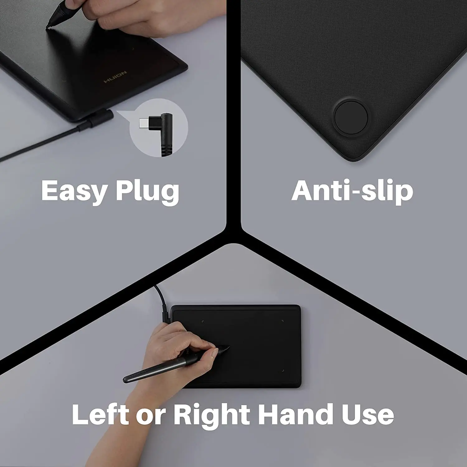 4x2.6 Inch Huion H420X Graphics Tablet Drawing Tablets Ultra Thin Signature Pad Type C Easy Connect to Android Phone Windows PC