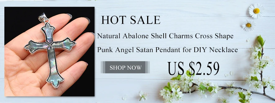 3PC Fashion Natural Shell Angel Wings Charms Black Mother of Pearl Shell Pendant for Women Necklace Earring Jewelry Making Gift