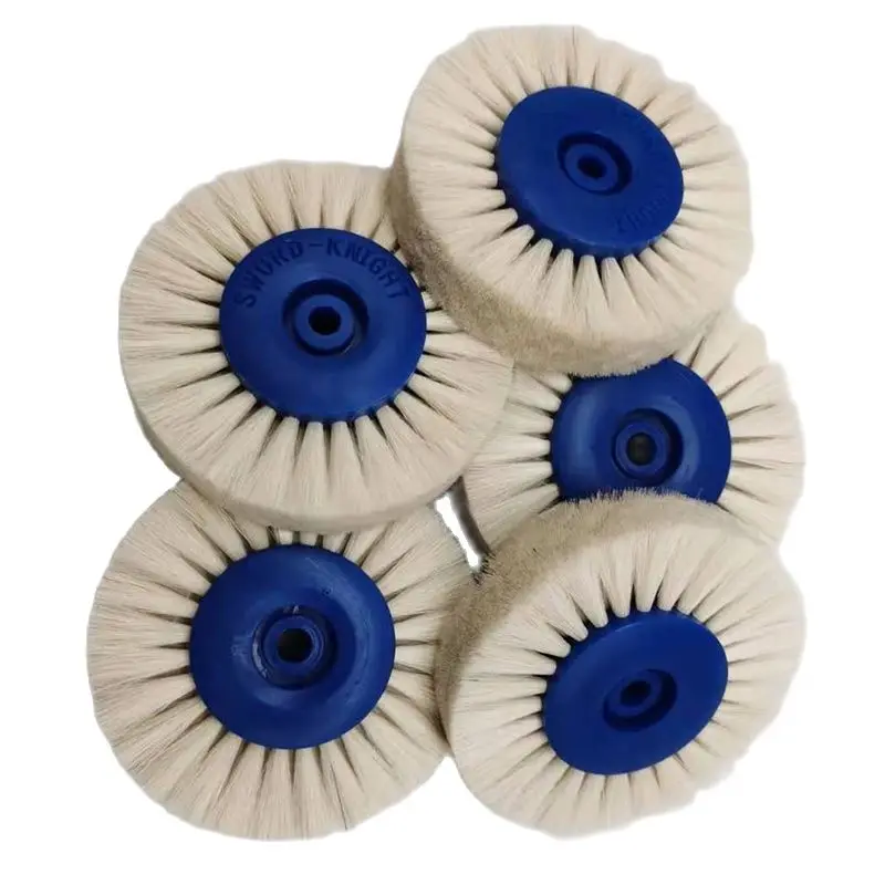 5pcs Dental Laboratory Lab Tools Materials Latch Polishing Brush Wheel Rotary Wool Goat Cotton Black Buff Dentistry Odontologia