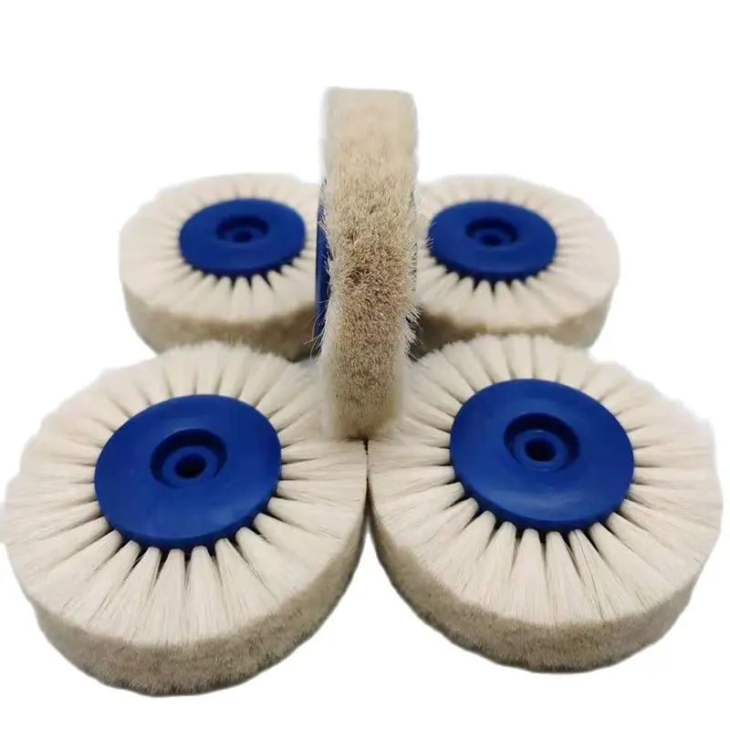 5pcs Dental Laboratory Lab Tools Materials Latch Polishing Brush Wheel Rotary Wool Goat Cotton Black Buff Dentistry Odontologia