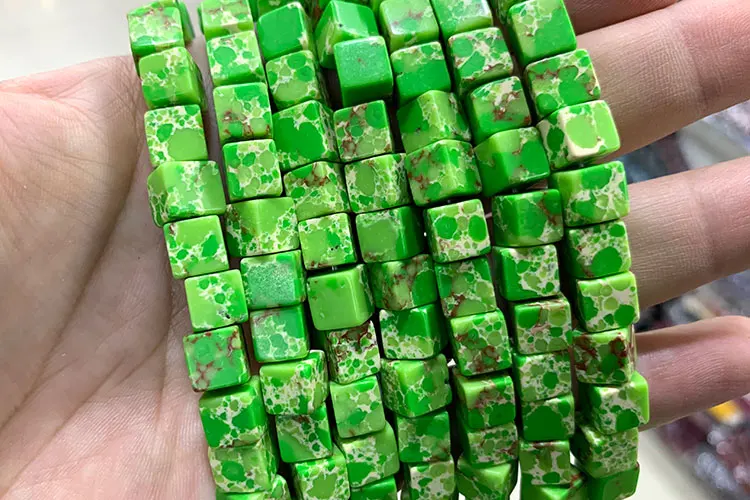 Wholesale 8*8mm Square Tiger Eye Turquoises Crystal Jades Natural Cube Stone Beads For Jewelry Making DIY Bracelet Accessories