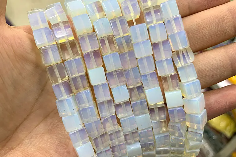 Wholesale 8*8mm Square Tiger Eye Turquoises Crystal Jades Natural Cube Stone Beads For Jewelry Making DIY Bracelet Accessories