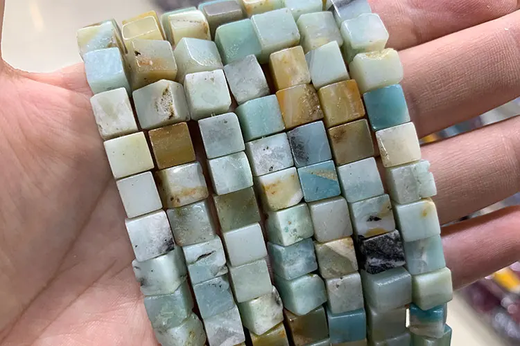 Wholesale 8*8mm Square Tiger Eye Turquoises Crystal Jades Natural Cube Stone Beads For Jewelry Making DIY Bracelet Accessories
