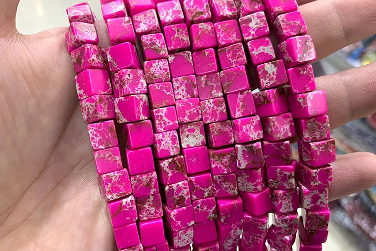 Wholesale 8*8mm Square Tiger Eye Turquoises Crystal Jades Natural Cube Stone Beads For Jewelry Making DIY Bracelet Accessories
