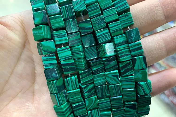 Wholesale 8*8mm Square Tiger Eye Turquoises Crystal Jades Natural Cube Stone Beads For Jewelry Making DIY Bracelet Accessories