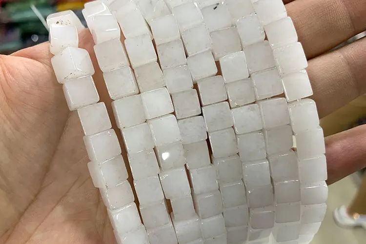 Wholesale 8*8mm Square Tiger Eye Turquoises Crystal Jades Natural Cube Stone Beads For Jewelry Making DIY Bracelet Accessories