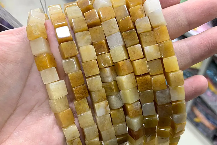 Wholesale 8*8mm Square Tiger Eye Turquoises Crystal Jades Natural Cube Stone Beads For Jewelry Making DIY Bracelet Accessories