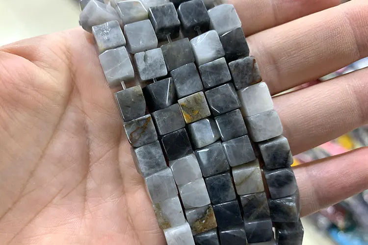 Wholesale 8*8mm Square Tiger Eye Turquoises Crystal Jades Natural Cube Stone Beads For Jewelry Making DIY Bracelet Accessories