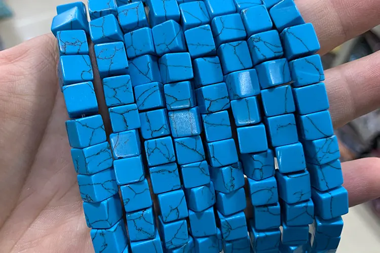 Wholesale 8*8mm Square Tiger Eye Turquoises Crystal Jades Natural Cube Stone Beads For Jewelry Making DIY Bracelet Accessories