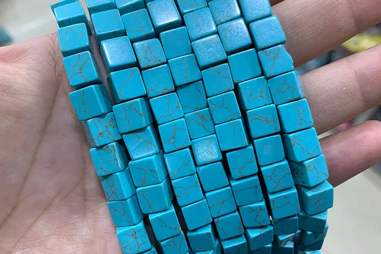 Wholesale 8*8mm Square Tiger Eye Turquoises Crystal Jades Natural Cube Stone Beads For Jewelry Making DIY Bracelet Accessories