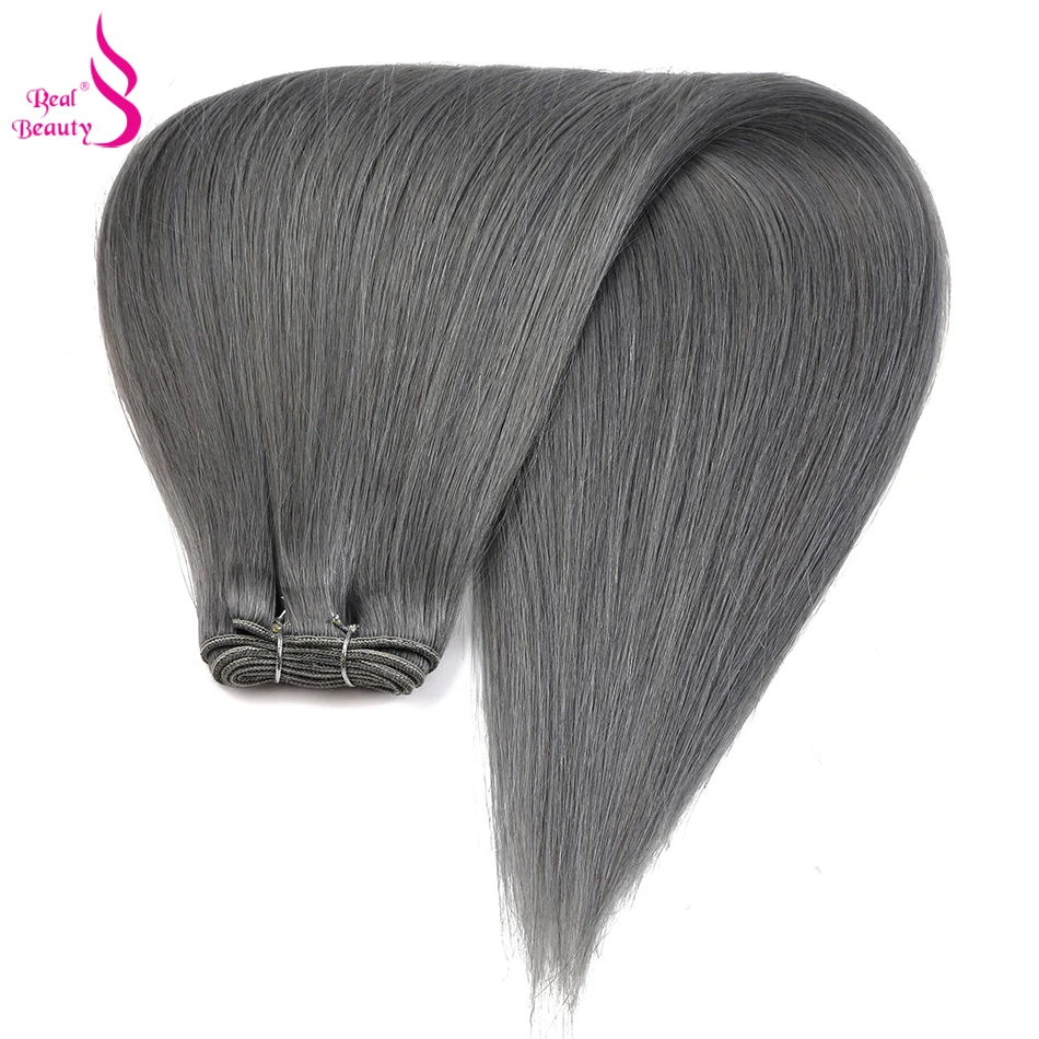 Real Beauty Straight Hair Weave Bundles 14"-28" Hight Ratio Remy Hair Extensions Platinum Blond Brazilian Brown Piano Color