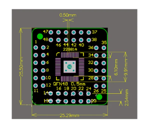 5pcs/1pc 0.5mm QFP/PQFP/LQFP/HTQFP QFN44/48 Turn DIP Adapter Plate HTQFP QFN48 to DIP48 QFN44
