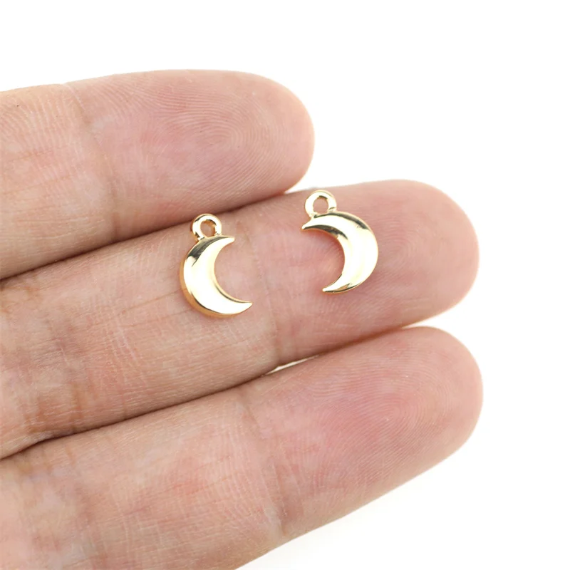20 Pieces 11*7mm Antique Silver Color Tiny Crescent Moon Charms Earring Necklace Pendant Accessory Charms For DIY Jewelry Making