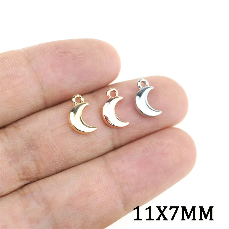 20 Pieces 11*7mm Antique Silver Color Tiny Crescent Moon Charms Earring Necklace Pendant Accessory Charms For DIY Jewelry Making