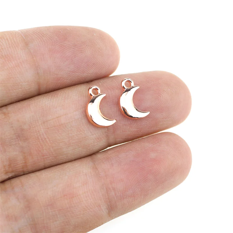 20 Pieces 11*7mm Antique Silver Color Tiny Crescent Moon Charms Earring Necklace Pendant Accessory Charms For DIY Jewelry Making