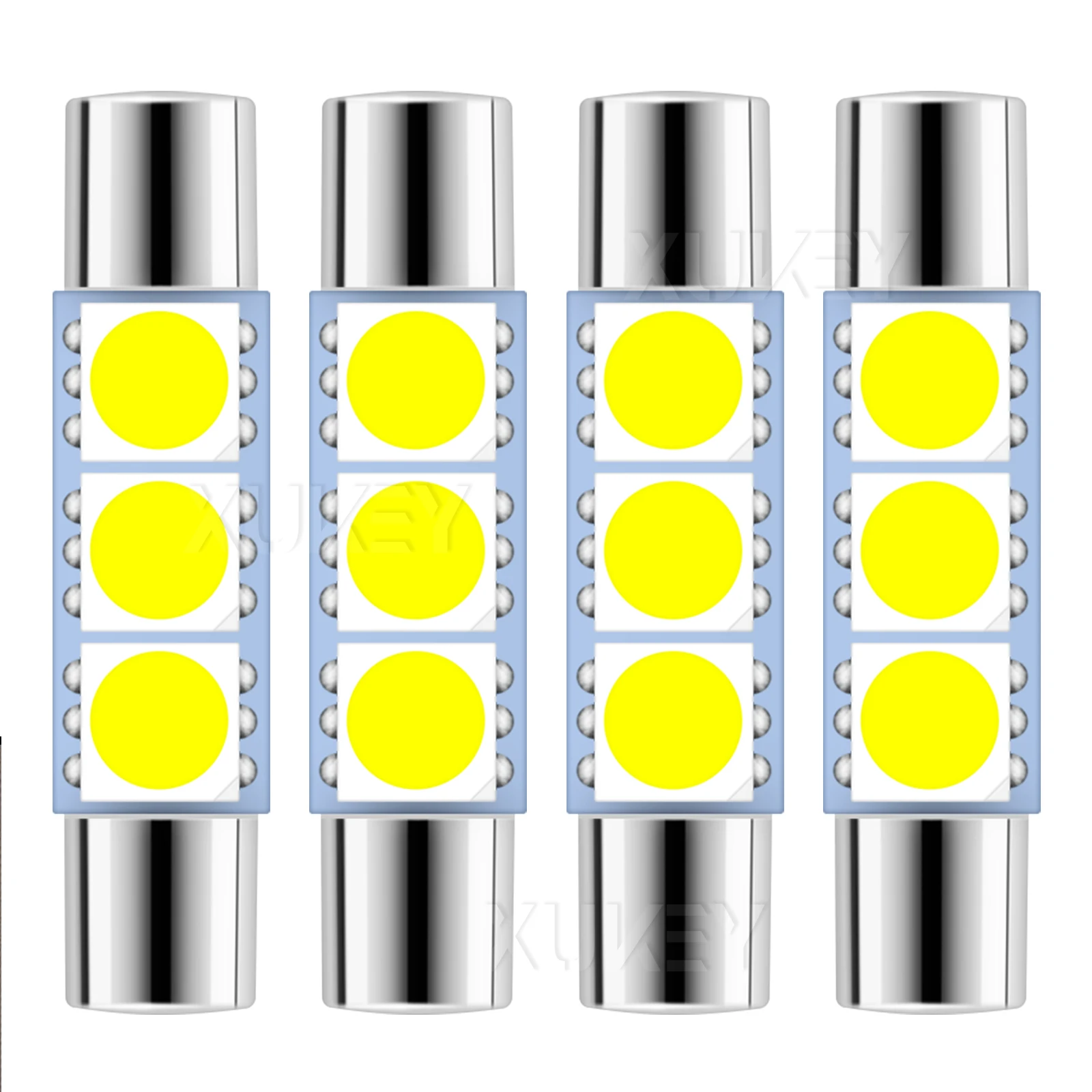 Apktnka 4x 28mm 29mm 6614F LED Light Bulbs Car Interior Vanity Mirror Lights Sun Visor Map Lighting Lamps 6615F 6612F 3021 3022