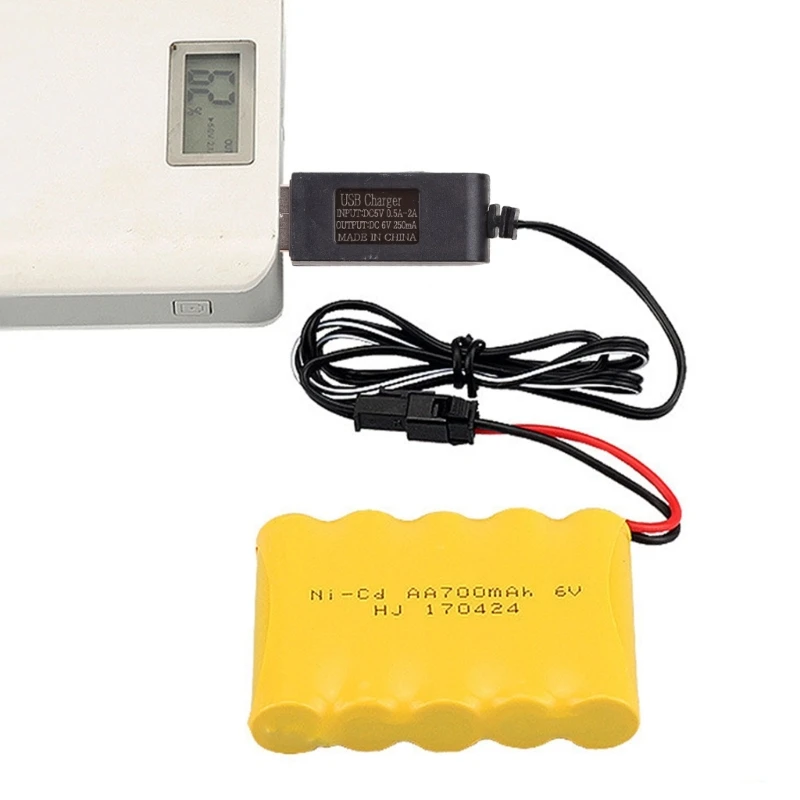 USB 6V 250mA NiMh/NiCd Battery USB Charger for 5S NiMh/NiCd Battery Packs, SM 2P Electric Toy Charger for RC Racing RC Car Truck