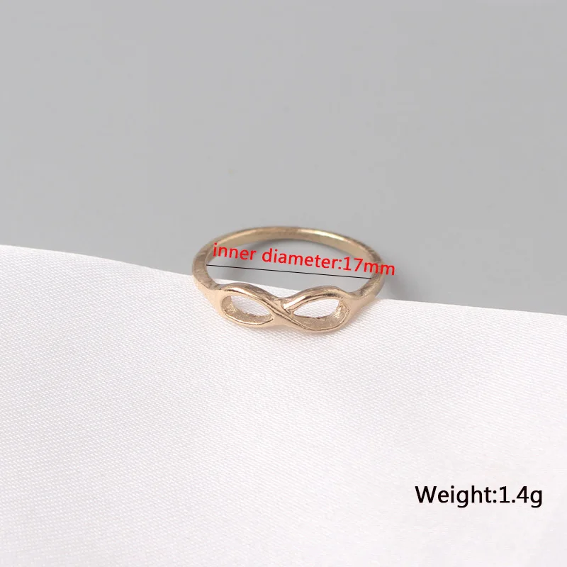 Mini Knot Rings for Women 17mm Round Wedding Rings Silver Color Metal Ladies Rings Fingers Accessories bague femme