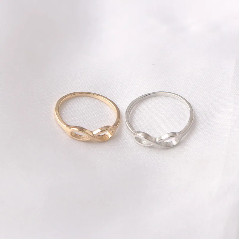 Mini Knot Rings for Women 17mm Round Wedding Rings Silver Color Metal Ladies Rings Fingers Accessories bague femme