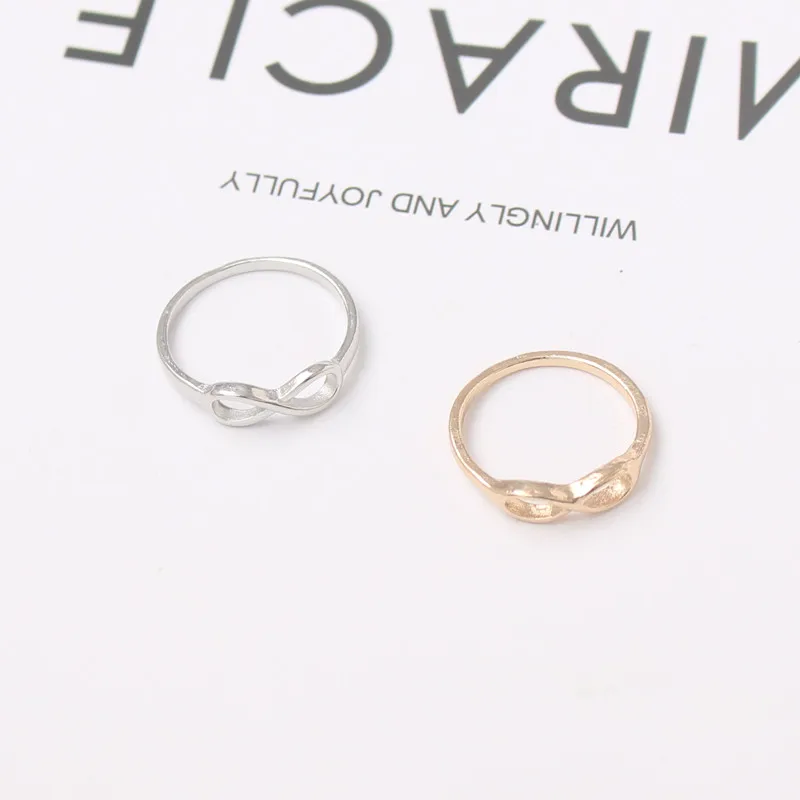 Mini Knot Rings for Women 17mm Round Wedding Rings Silver Color Metal Ladies Rings Fingers Accessories bague femme