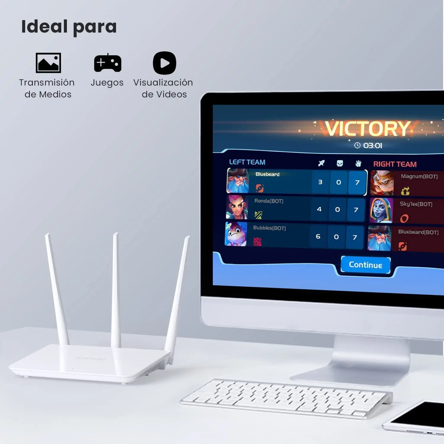 Tenda F3 N300 Wireless Wi-Fi Router with High Power 5dBi Antennas 300Mbps External English System Routers