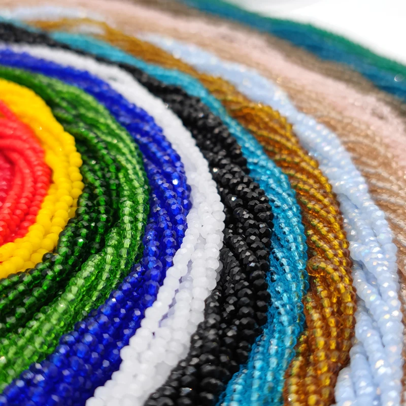 43 Colors 1mm Crystal Loose Spacer Beads Bulk Gasket Glass Beads for Jewelry Making DIY Accessories New Arrivals