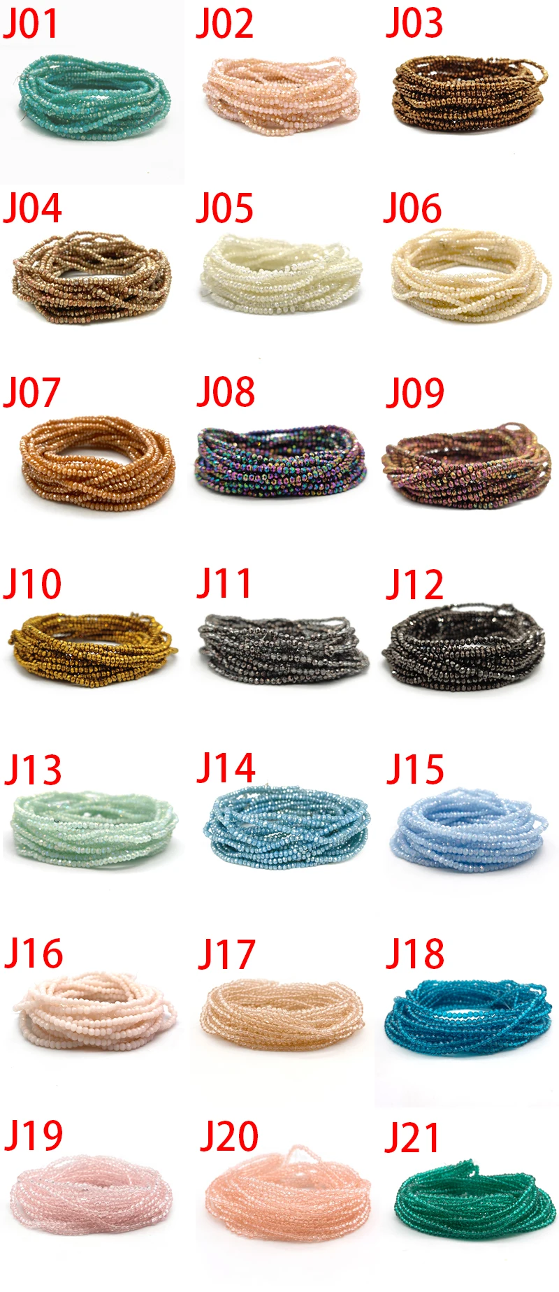 43 Colors 1mm Crystal Loose Spacer Beads Bulk Gasket Glass Beads for Jewelry Making DIY Accessories New Arrivals