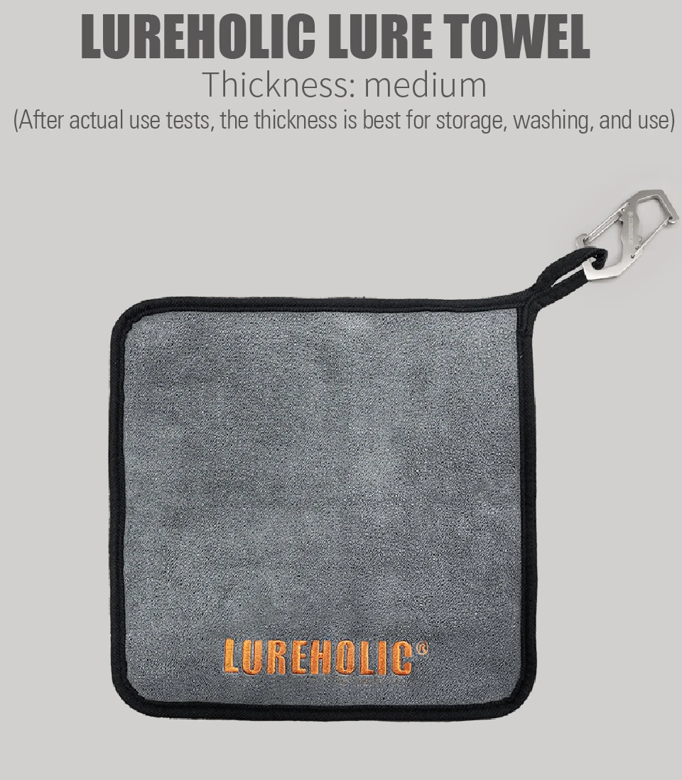 LUREHOLIC Fishing Towel Fishing Clothing Thickening Non-stick Absorbent Outdoors Sports Wipe Hands Towel Hiking Fishing