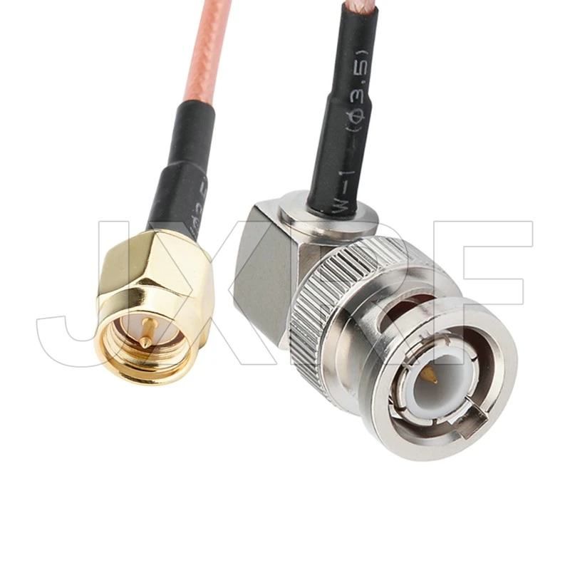 SMA Male to BNC Male RF Coaxial Cable Pigtail SMA Male 90-Degree to BNC Male Right Angle Using RG316 Jumper RFCoaxial Cable
