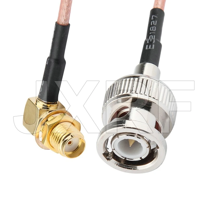 SMA Male to BNC Male RF Coaxial Cable Pigtail SMA Male 90-Degree to BNC Male Right Angle Using RG316 Jumper RFCoaxial Cable