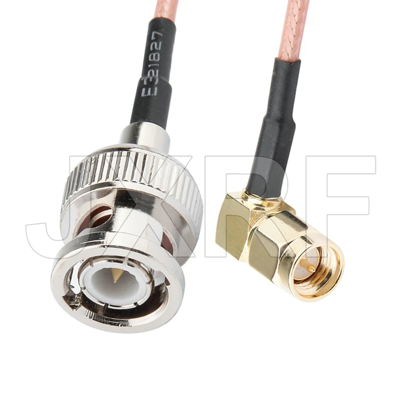 SMA Male to BNC Male RF Coaxial Cable Pigtail SMA Male 90-Degree to BNC Male Right Angle Using RG316 Jumper RFCoaxial Cable