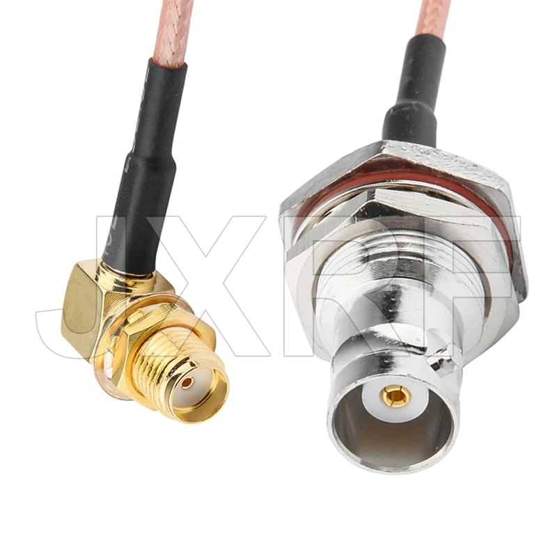 SMA Male to BNC Male RF Coaxial Cable Pigtail SMA Male 90-Degree to BNC Male Right Angle Using RG316 Jumper RFCoaxial Cable