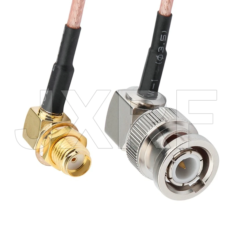 SMA Male to BNC Male RF Coaxial Cable Pigtail SMA Male 90-Degree to BNC Male Right Angle Using RG316 Jumper RFCoaxial Cable