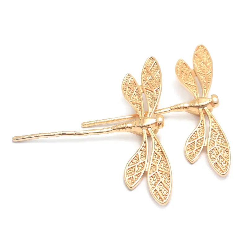 18K Gold Color Brass Dragonfly Charms Pendants High Quality Diy Jewelry Making Supplies Necklace Earrings Accessories for Women