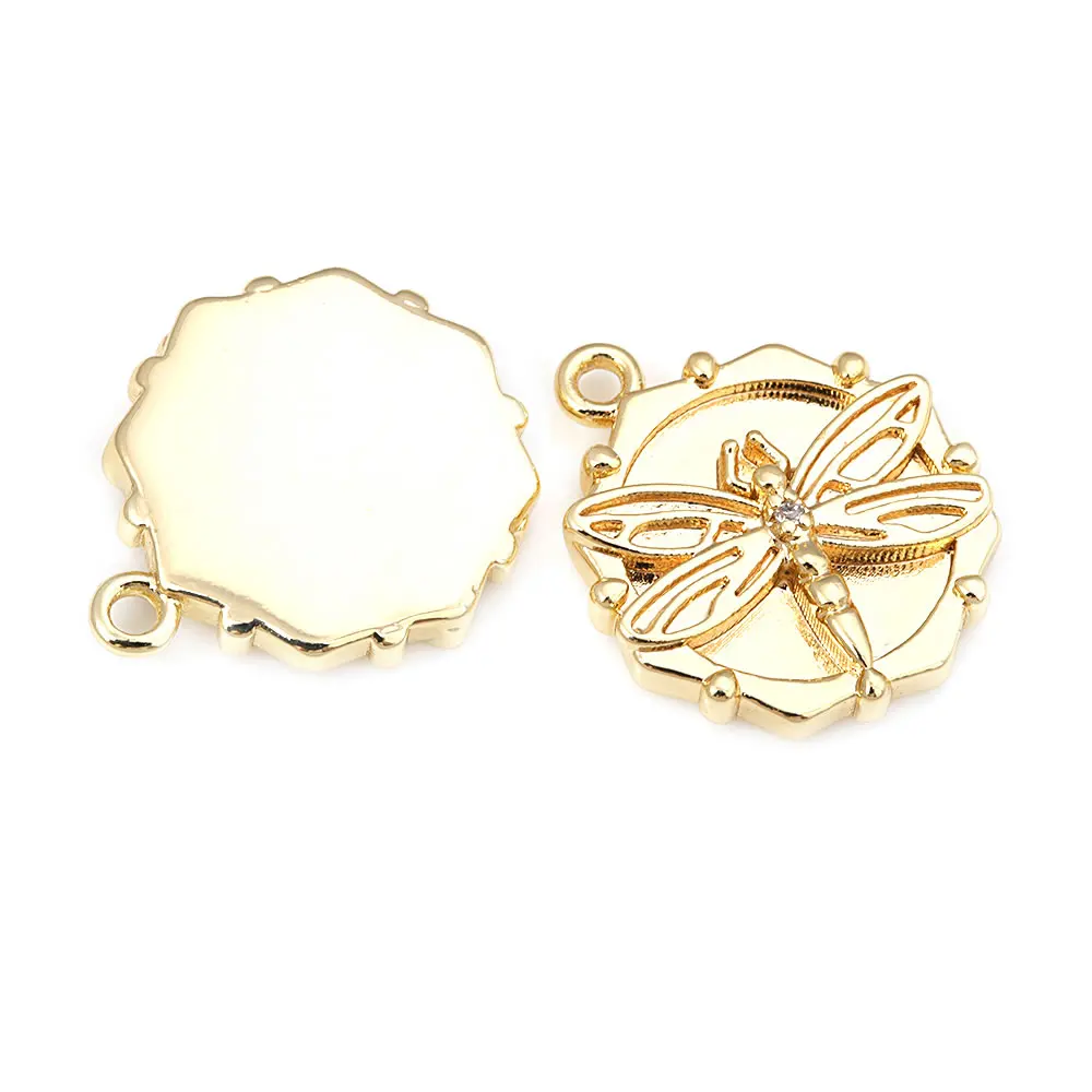 18K Gold Color Brass Dragonfly Charms Pendants High Quality Diy Jewelry Making Supplies Necklace Earrings Accessories for Women