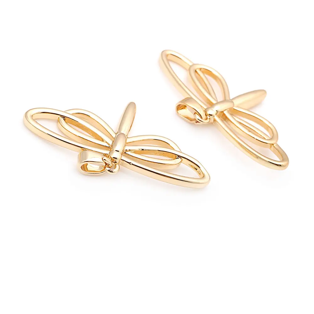 18K Gold Color Brass Dragonfly Charms Pendants High Quality Diy Jewelry Making Supplies Necklace Earrings Accessories for Women