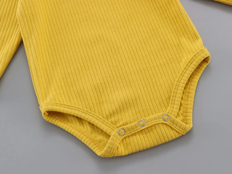 0-18 Months Baby 100%Cotton Clothes New Colors Autumn Winter Baby Girls Bodysuit Newborn Boys Long Sleeve Solid Baby Gifts