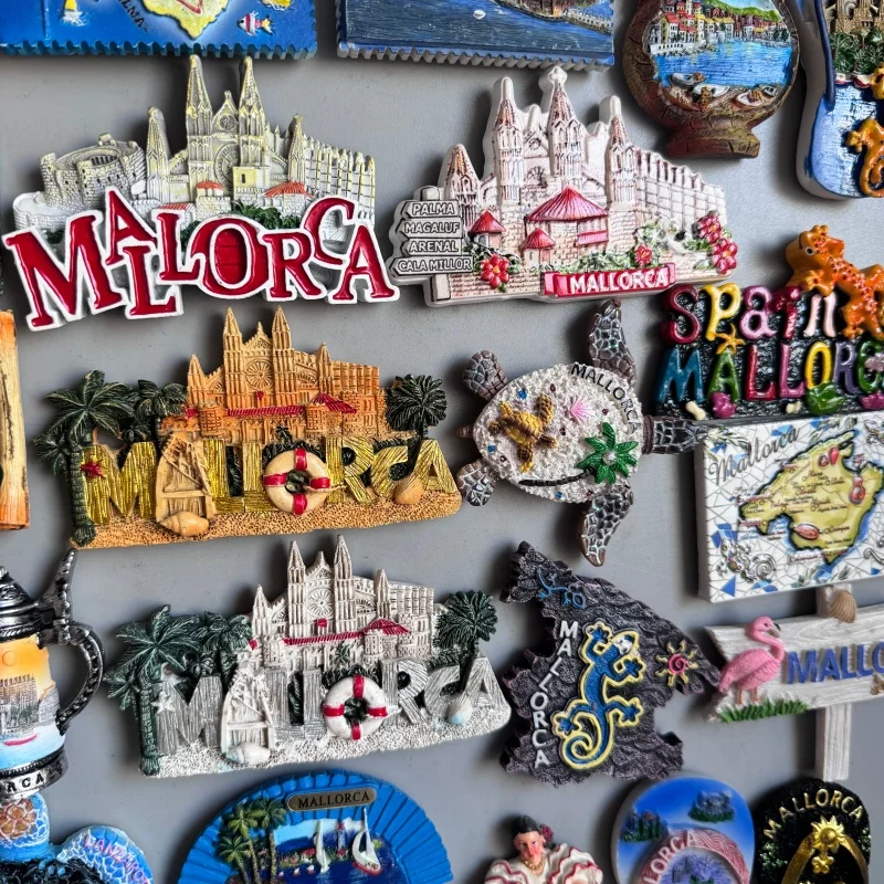 Spain Mallorca Fridge Magnets Balearic Islands MediterraneanTourism Memorial Decor Crafts Magnetic Refrigerator Sticker Gift
