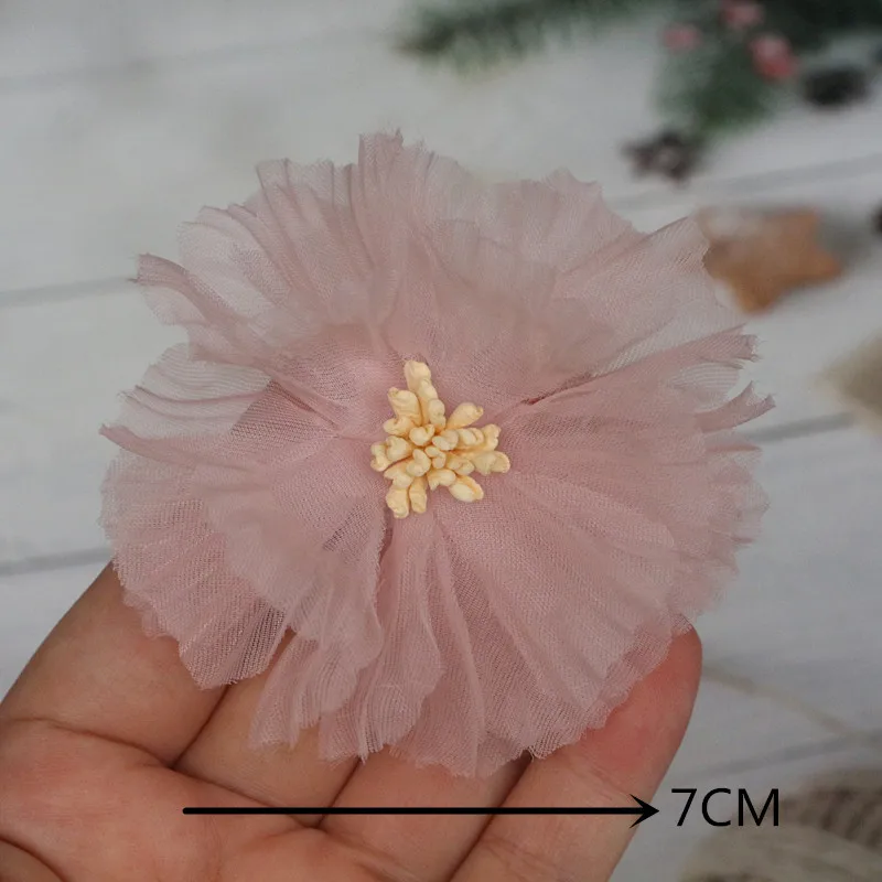 10PCS/Lot Pink Series Mix Styles Set Chiffon Fabric Flowers For Wedding Dress Hat Shoes Decoration