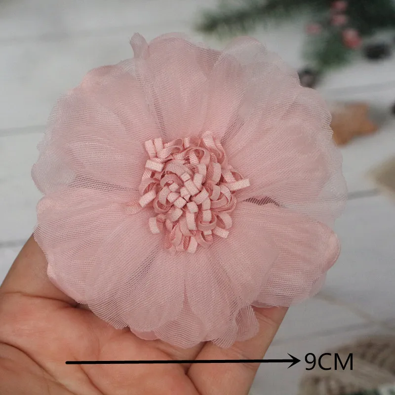 10PCS/Lot Pink Series Mix Styles Set Chiffon Fabric Flowers For Wedding Dress Hat Shoes Decoration