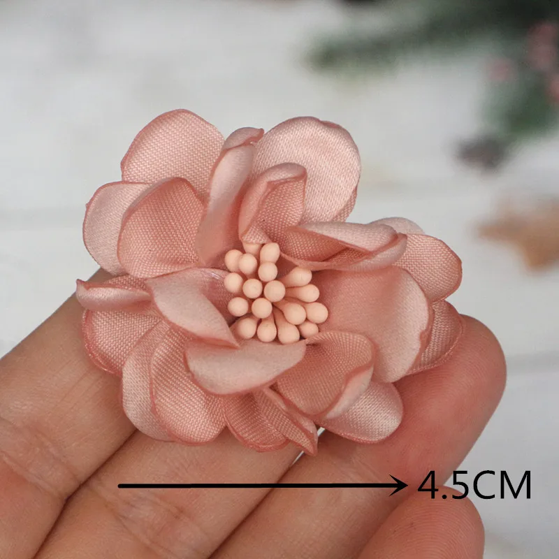10PCS/Lot Pink Series Mix Styles Set Chiffon Fabric Flowers For Wedding Dress Hat Shoes Decoration