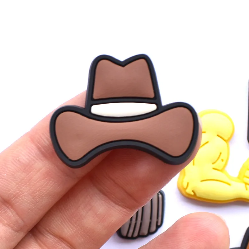 PVC Shoe Decoration Buckle Charms accessories beer bottles hat cup wine dumbbell for clog sandals Bracelets kids birthday Gifts