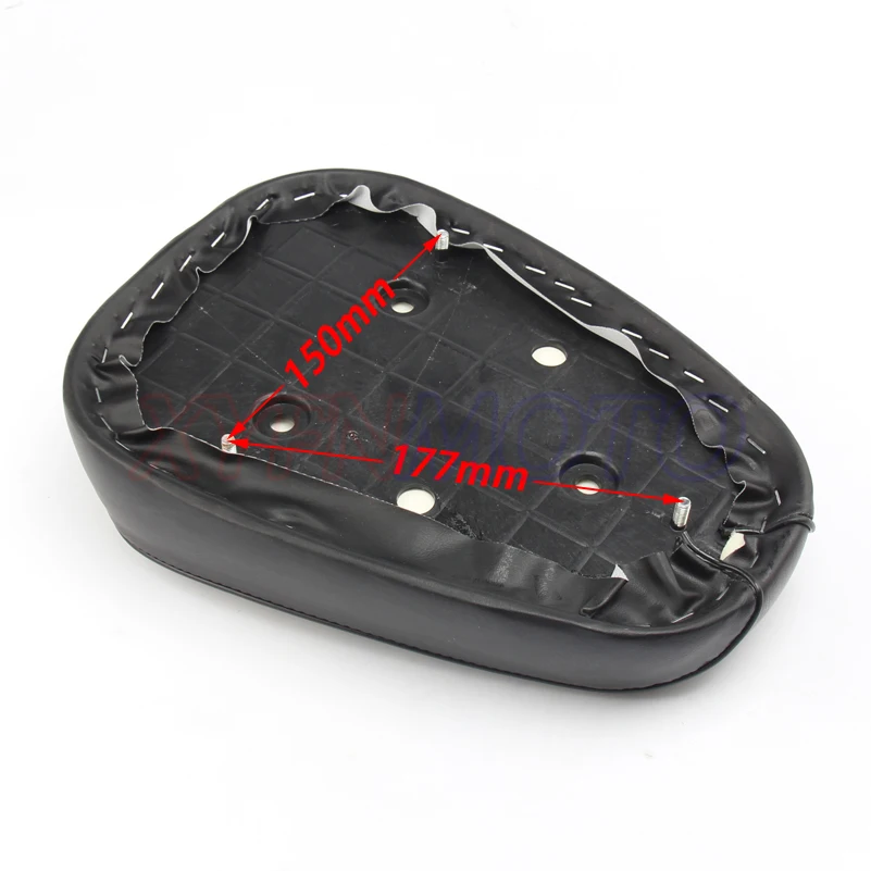 Motorcycle Seat Passenger Sissy Bar Backrest Cushion Pad For Harley Honda Suzuki Kawasaki Electric Scooter Black Leather Seats