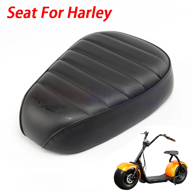 Motorcycle Seat Passenger Sissy Bar Backrest Cushion Pad For Harley Honda Suzuki Kawasaki Electric Scooter Black Leather Seats