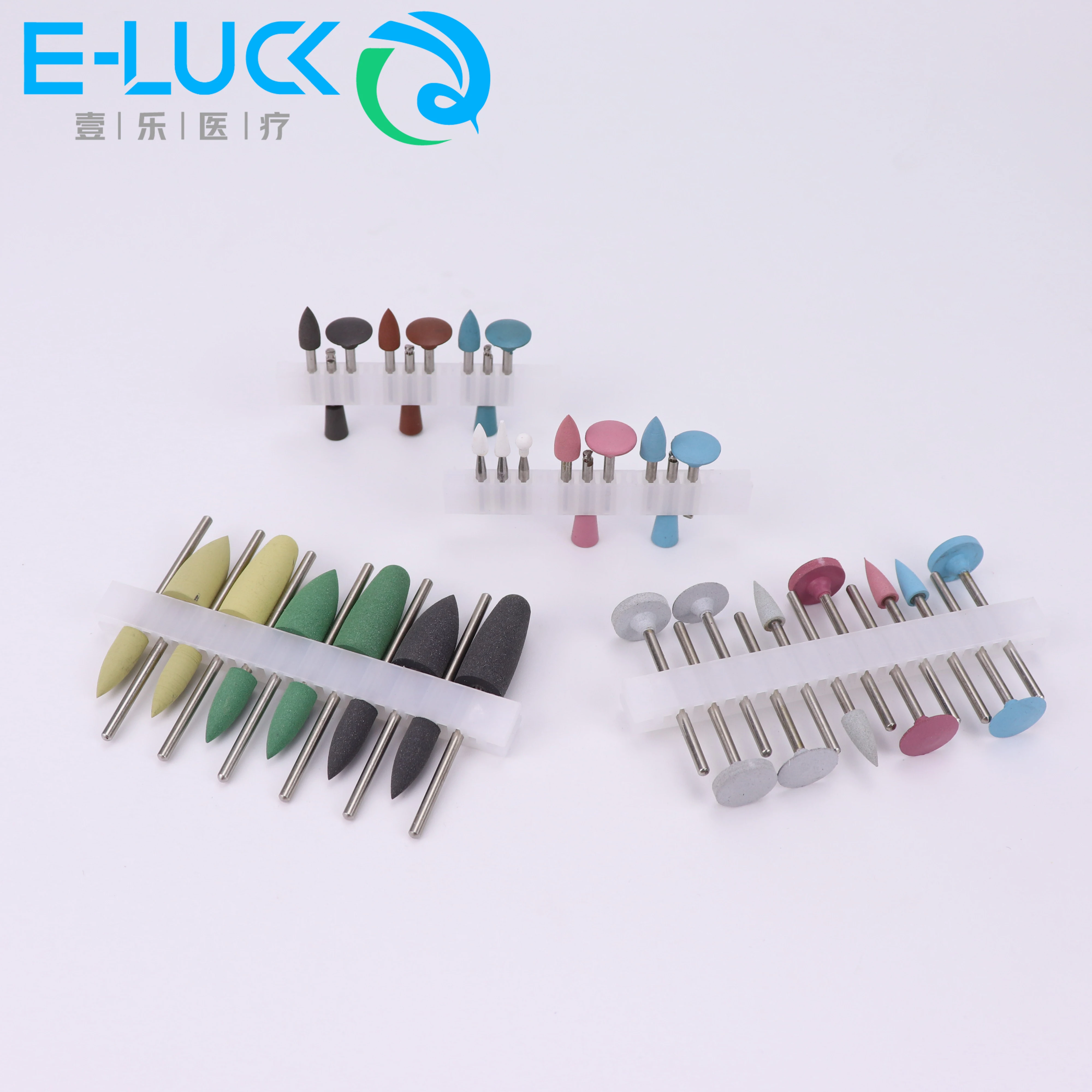 RA0309 Dental Composite Polish Kit Silicone Grinding Heads Teeth Polisher Acrylic Polishing Burs Kit For Low-Speed Handpiece