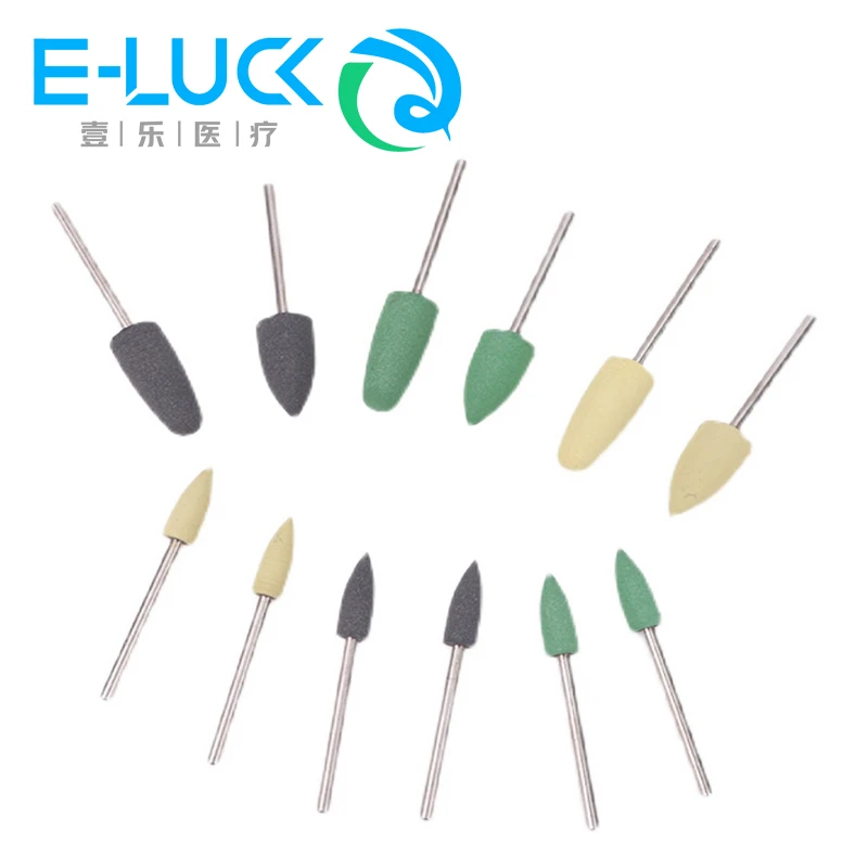RA0309 Dental Composite Polish Kit Silicone Grinding Heads Teeth Polisher Acrylic Polishing Burs Kit For Low-Speed Handpiece