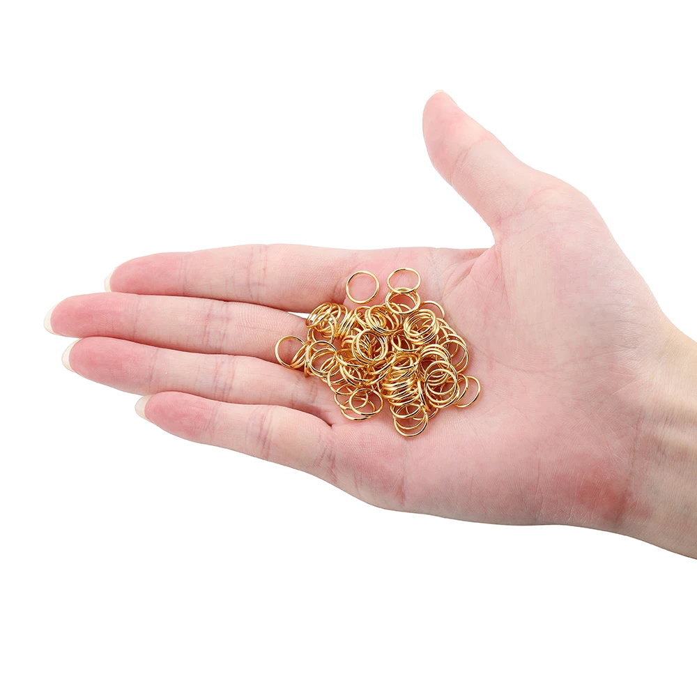 50-200pcs/Lot 3-10mm Stainless Steel Gold Open Jump Rings Split Rings Connector for Jewelry Making Accessories Findings Supplies