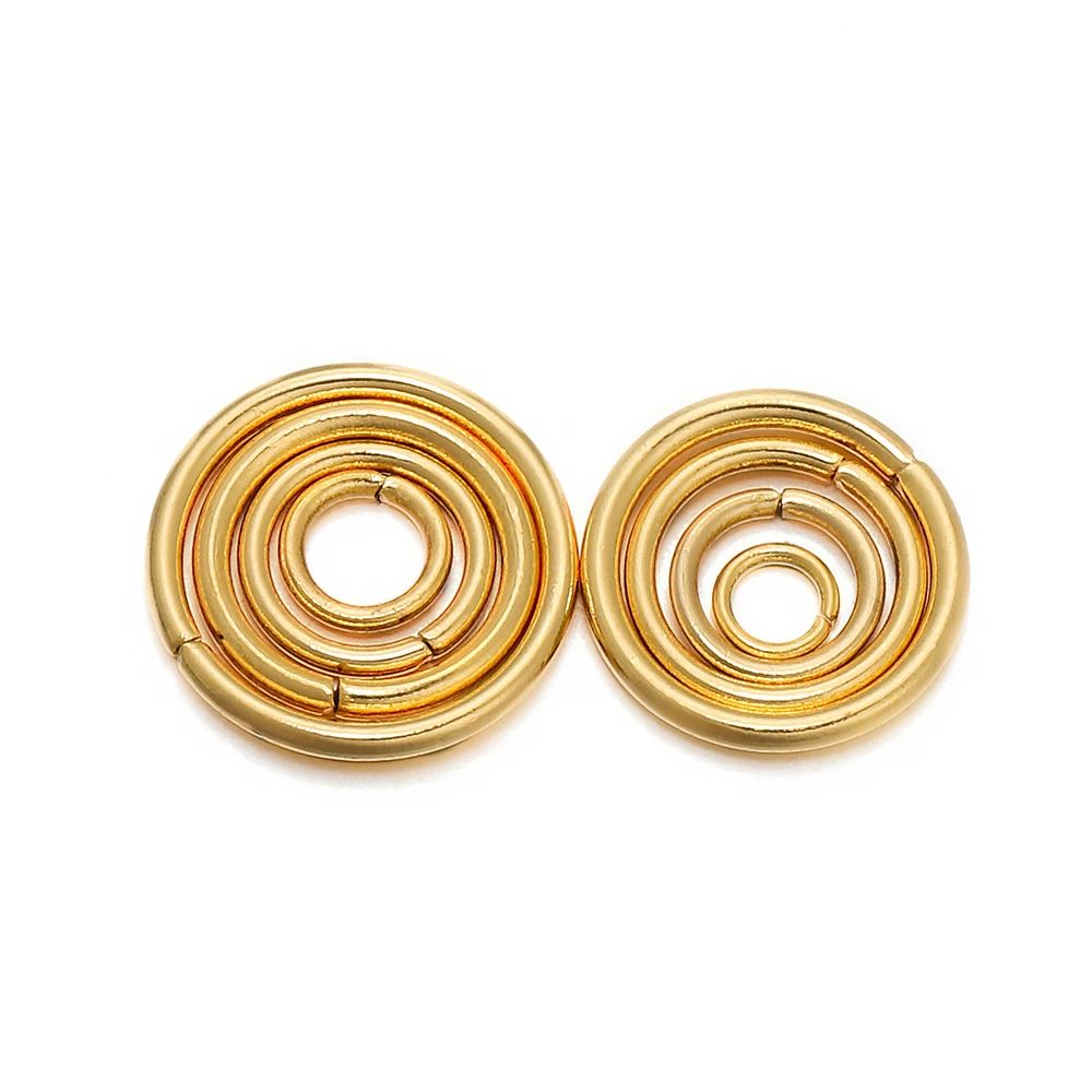 50-200pcs/Lot 3-10mm Stainless Steel Gold Open Jump Rings Split Rings Connector for Jewelry Making Accessories Findings Supplies